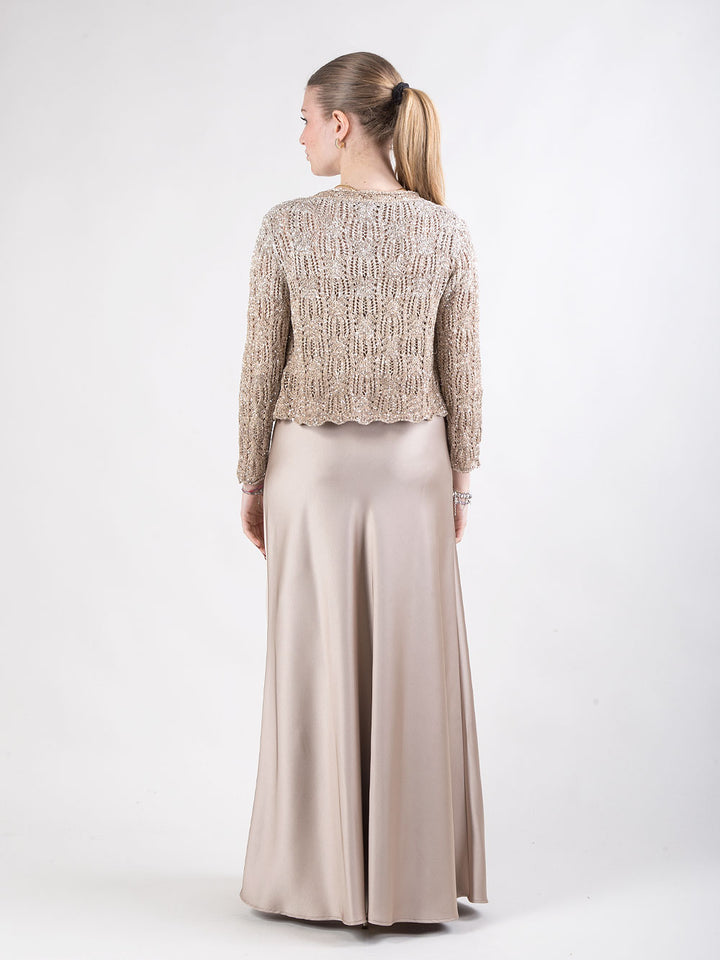 Abito in satin con giacchino