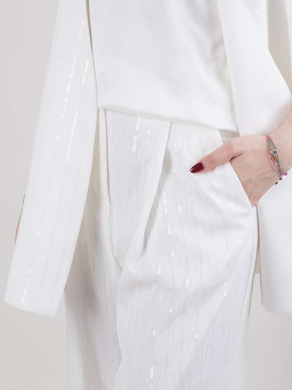 Completo paillettes con top