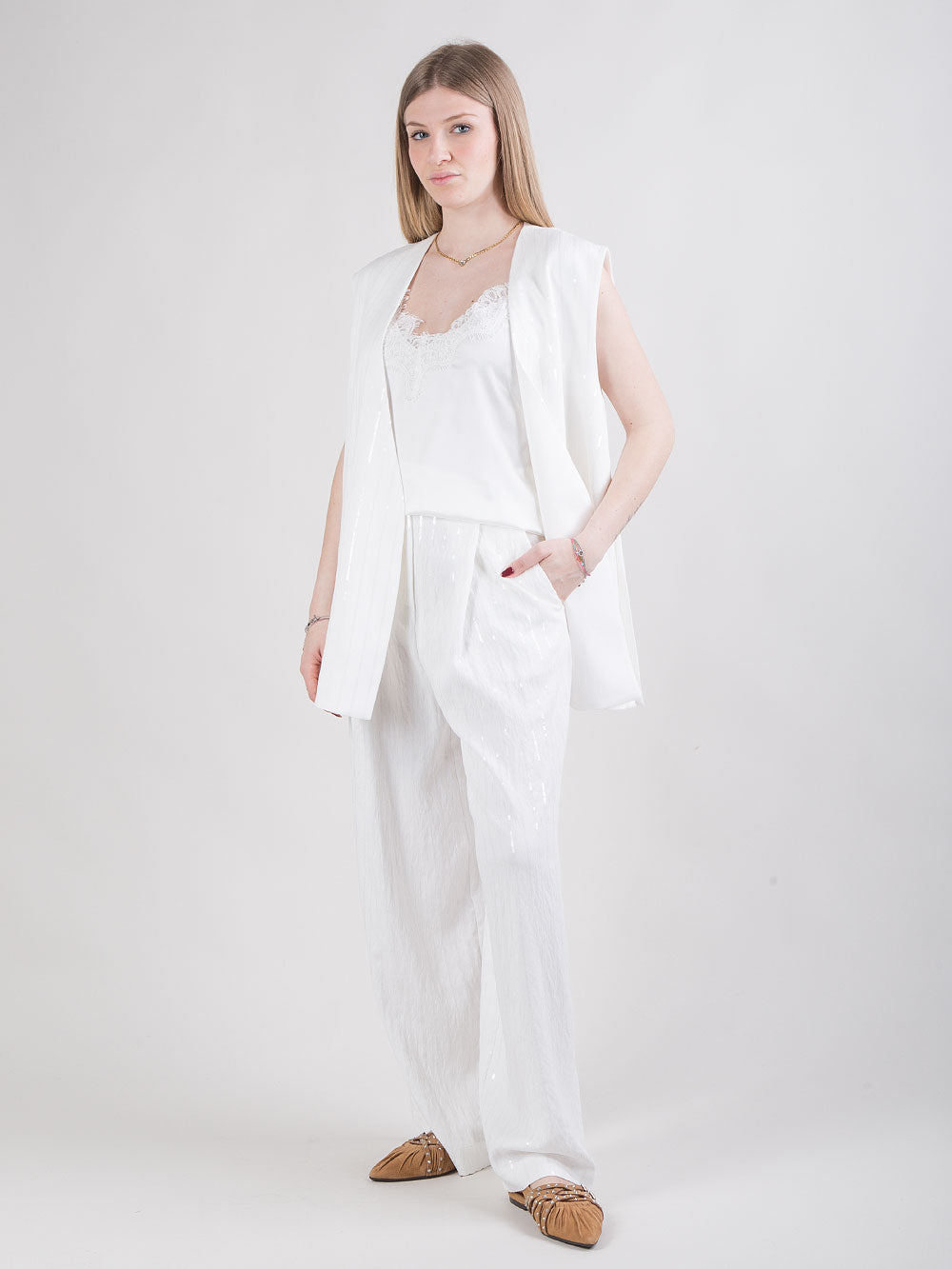 Completo paillettes con top