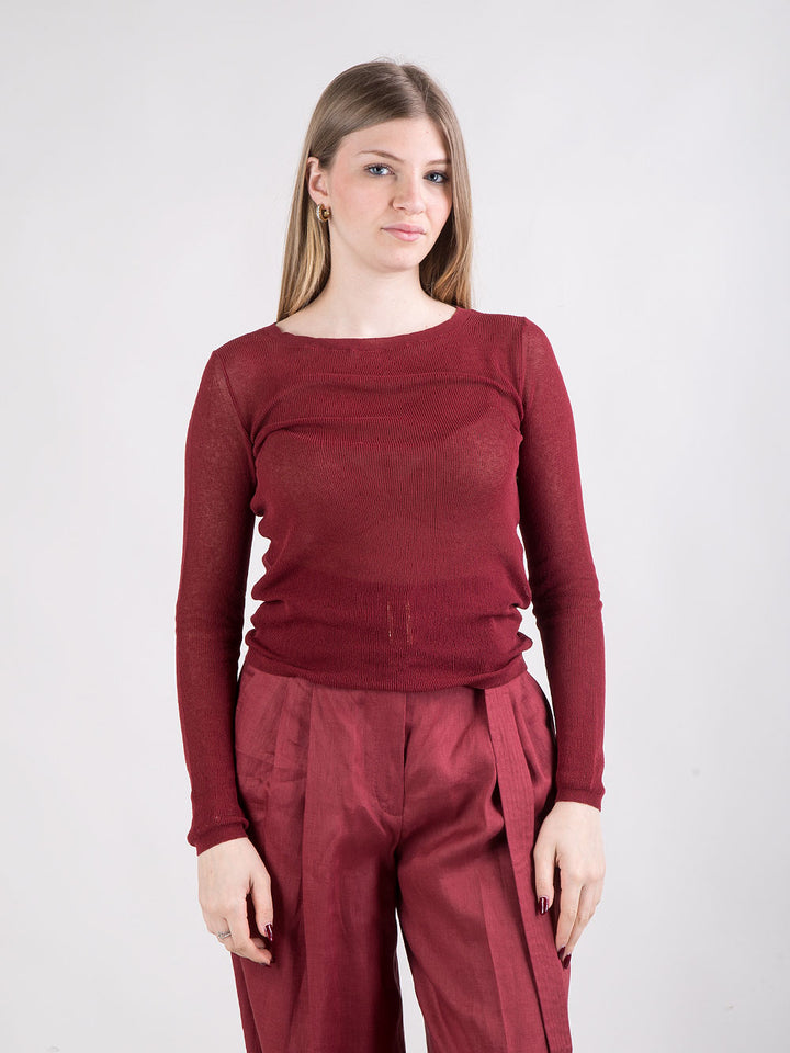 Maglia aderente ciliegia