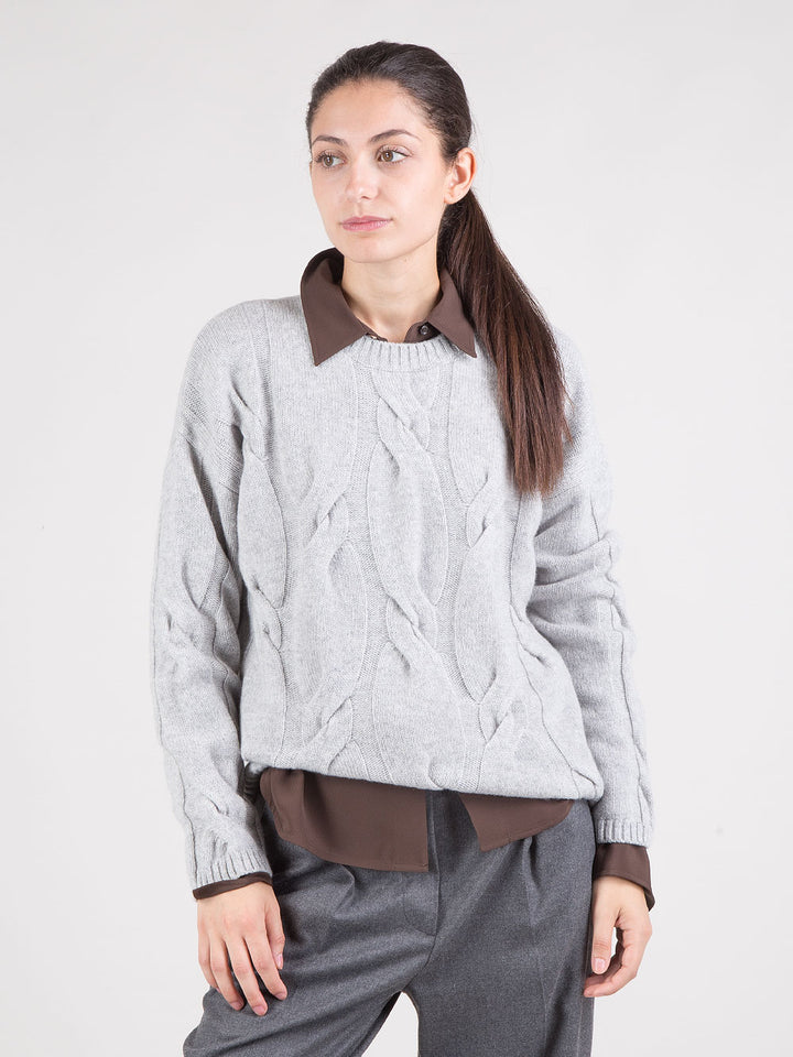 Maglione a trecce