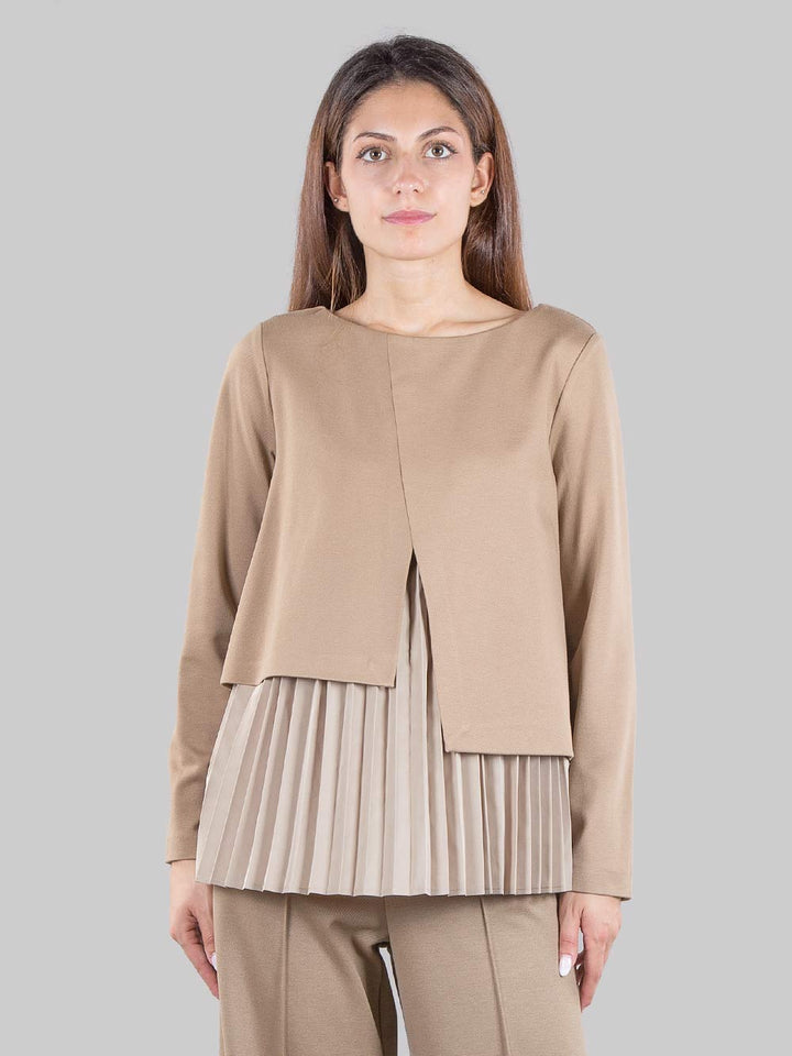 Pleated sweater