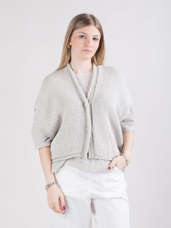 Poncho gilet boxy in cotone