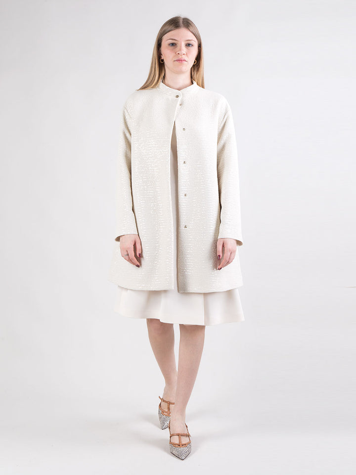 Cappotto in georgette con paillettes