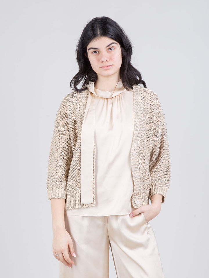 Cardigan con paillettes