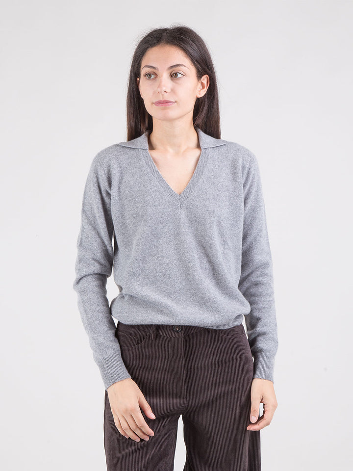 Maglia polo in cashmere