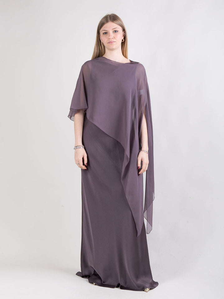 Abito lungo Mara con poncho