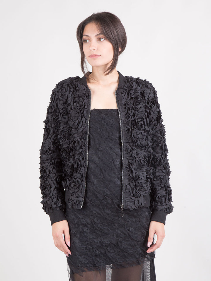 BOMBER IN TULLE DI ROSE