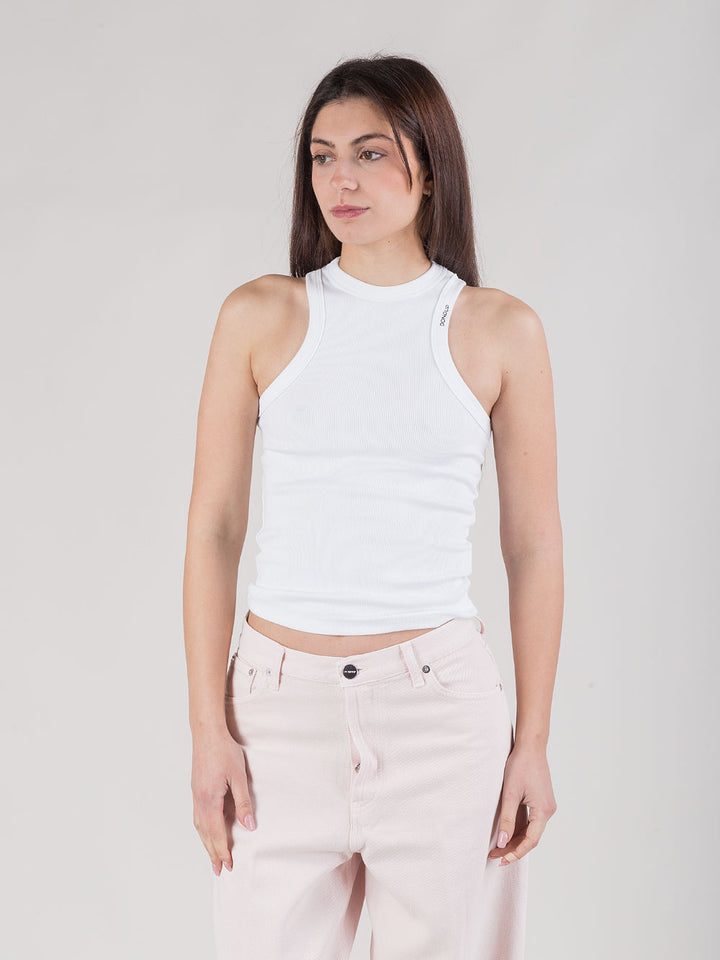 Top canotta a costine