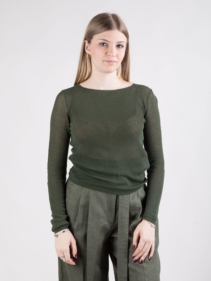 Maglia aderente verde