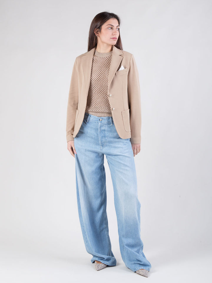 Giacca monopetto in felpa