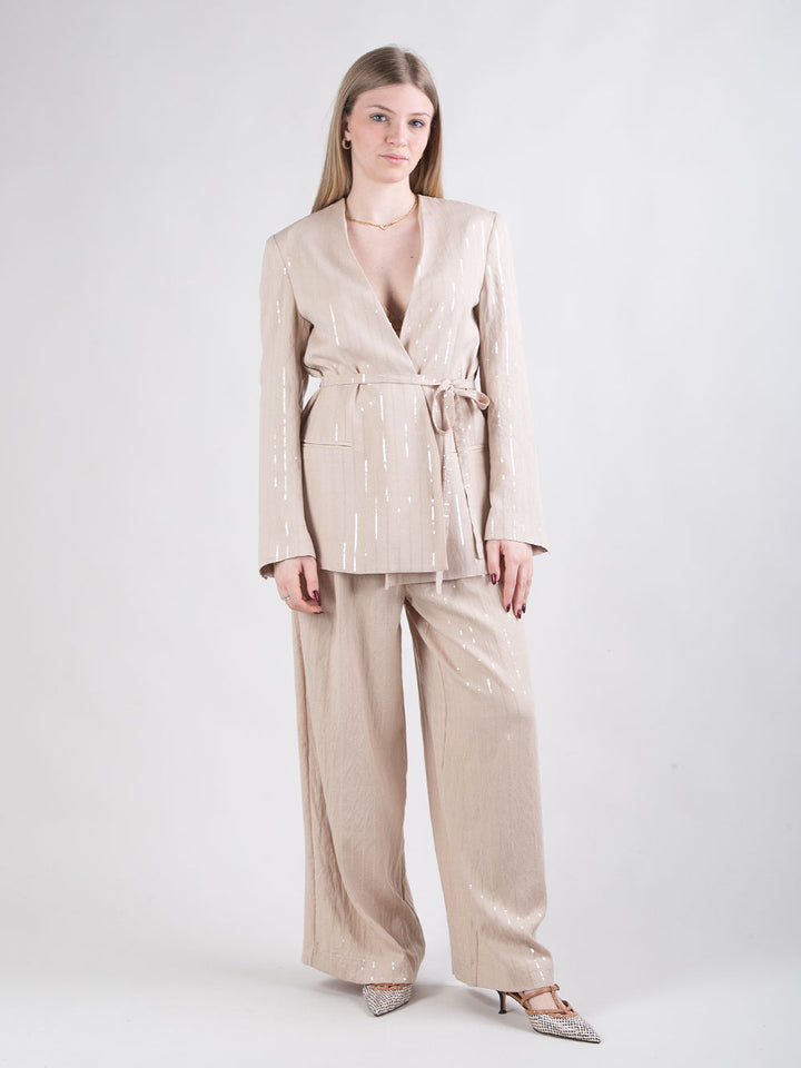 Completo giacca e pantalone con paillettes