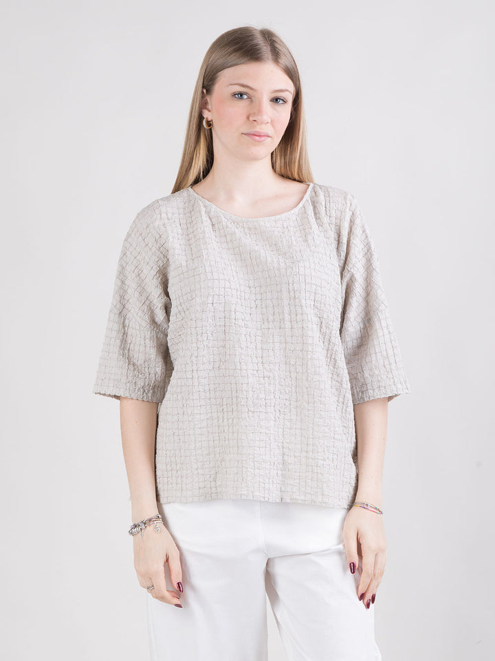 Blusa boxy in cotone