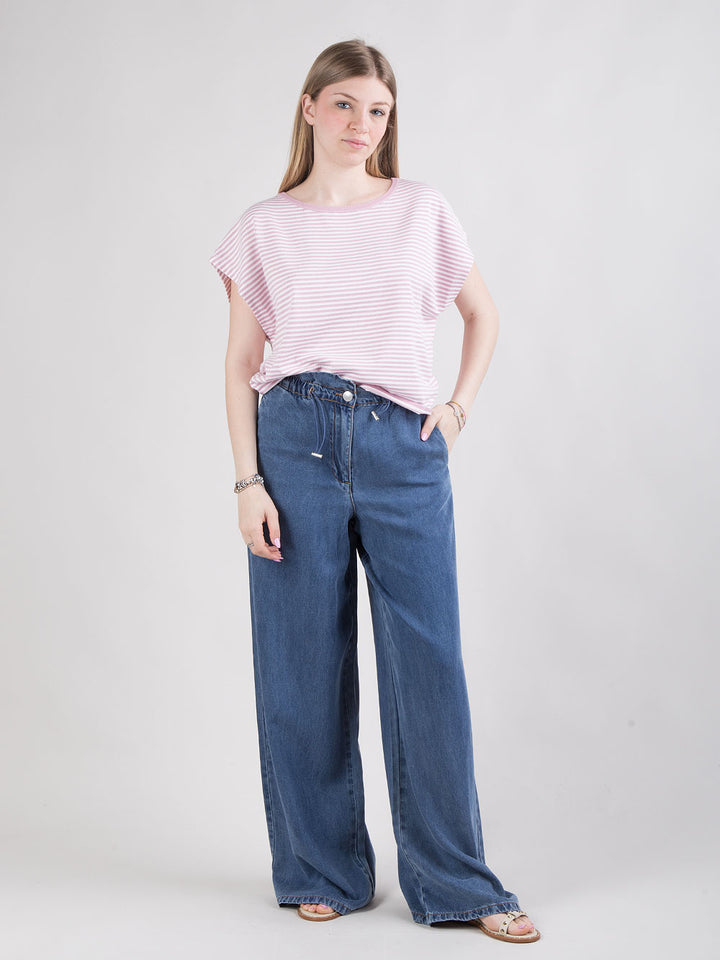 Jeans oversize a vita alta
