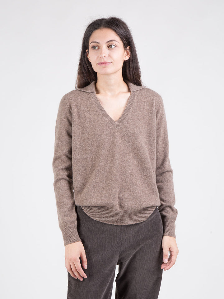 Maglia polo in cashmere