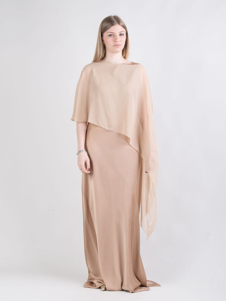 Abito lungo Mara con poncho