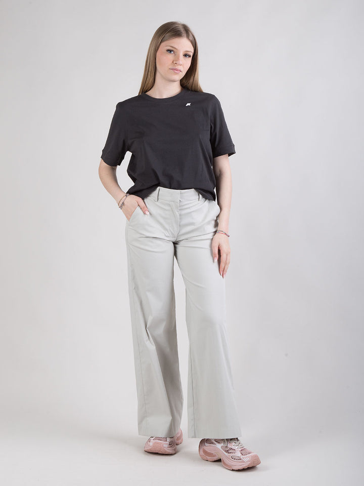 Pantalone chino a palazzo in gabardine