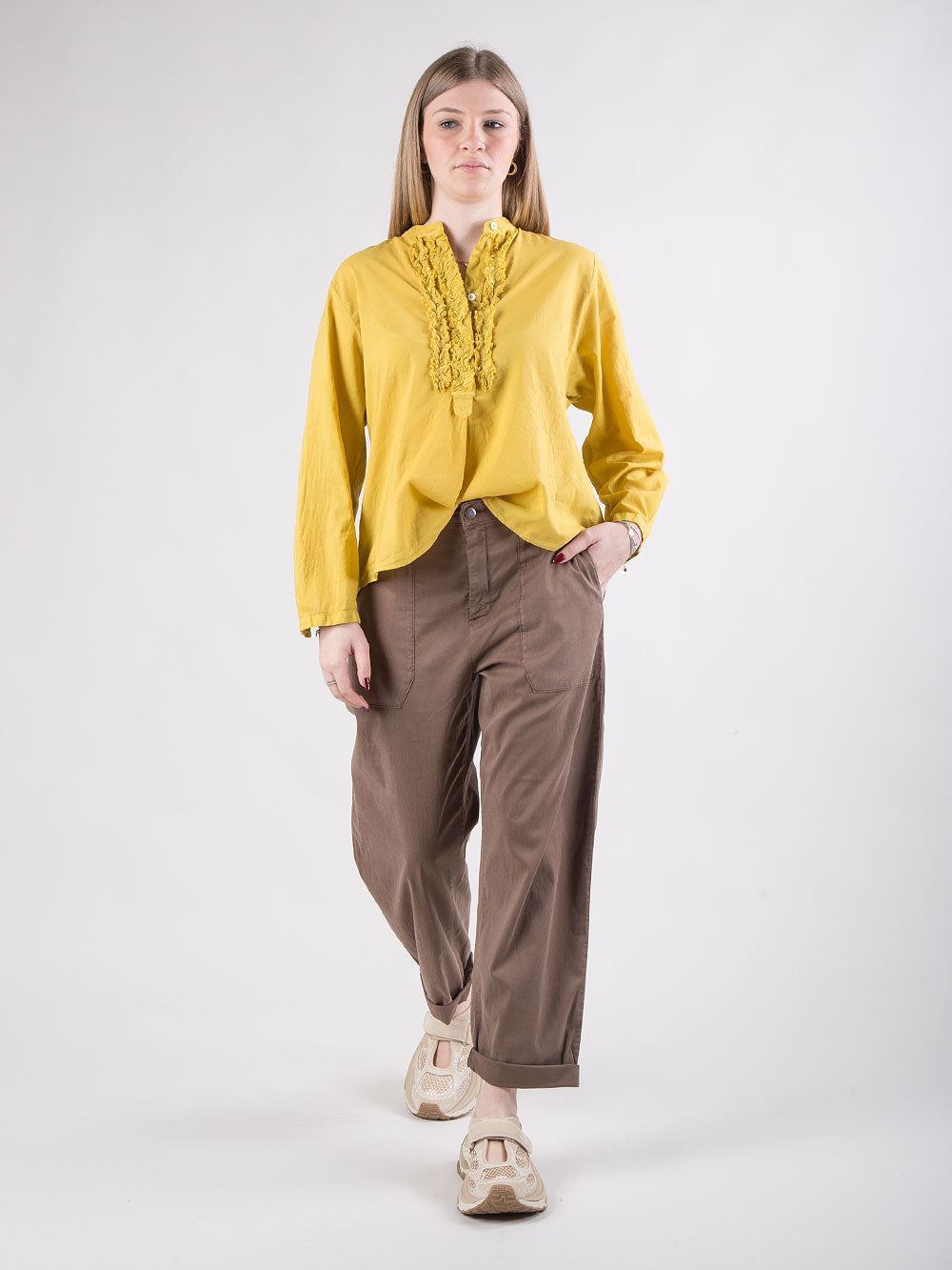 Pantalone baggy con tasche fatigue