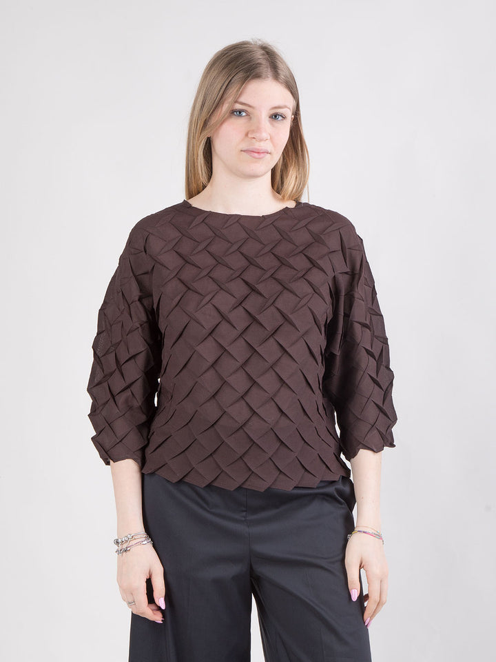 Blusa plissé effetto vaporoso