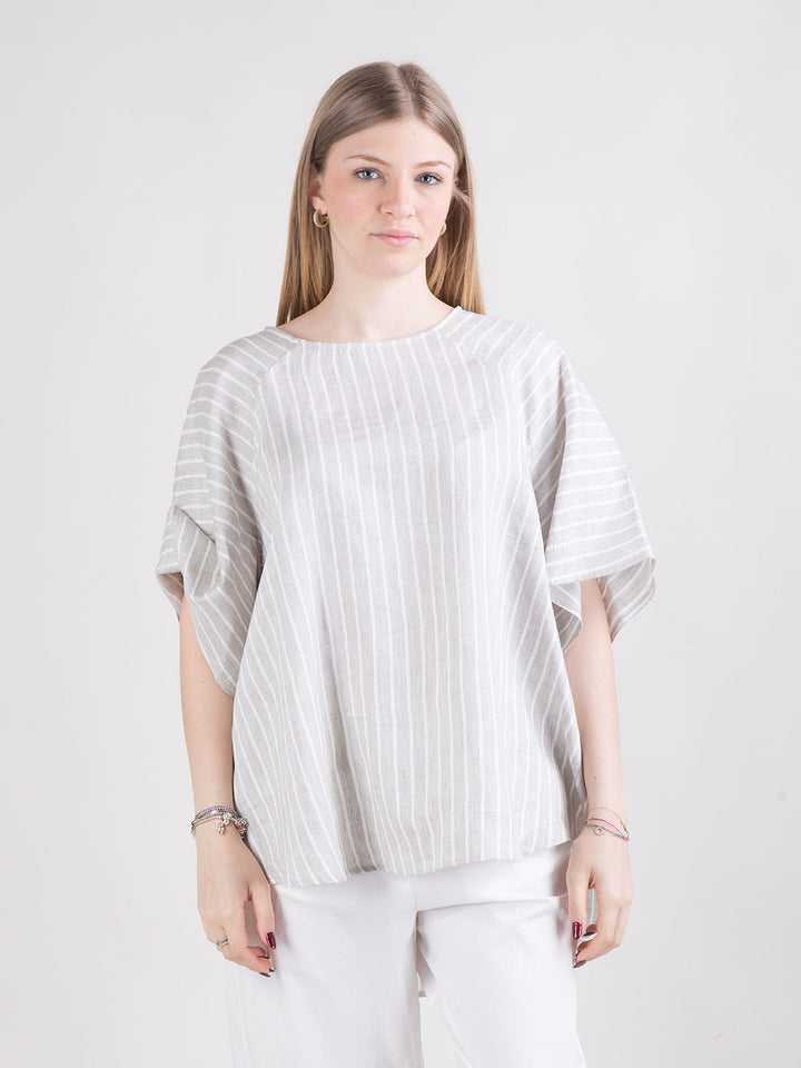 Blusa over a righe