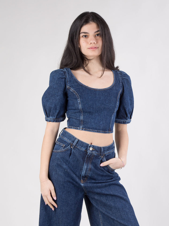 Top cropped denim