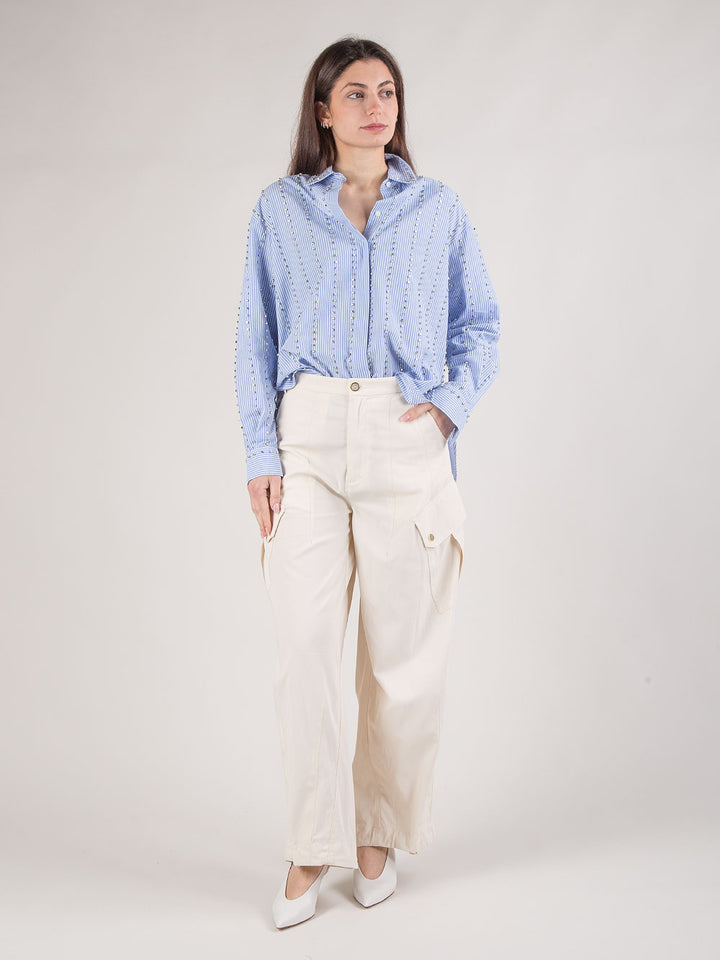 Pantaloni in twill di cotone