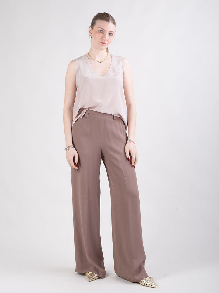 Pantalone in seta lavata