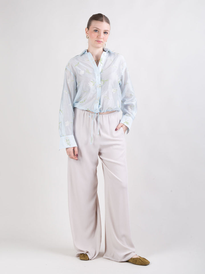 Pantalone misto seta