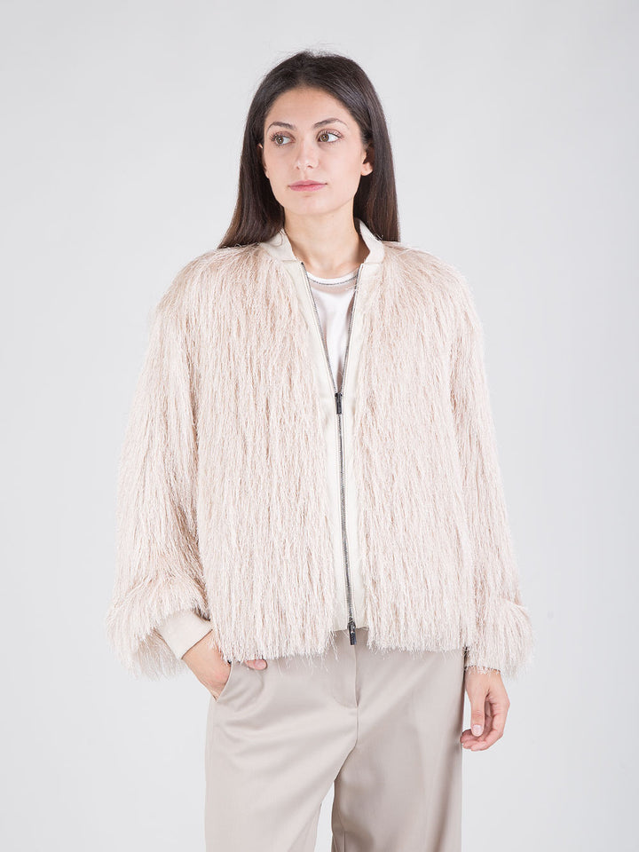 Bomber con frange