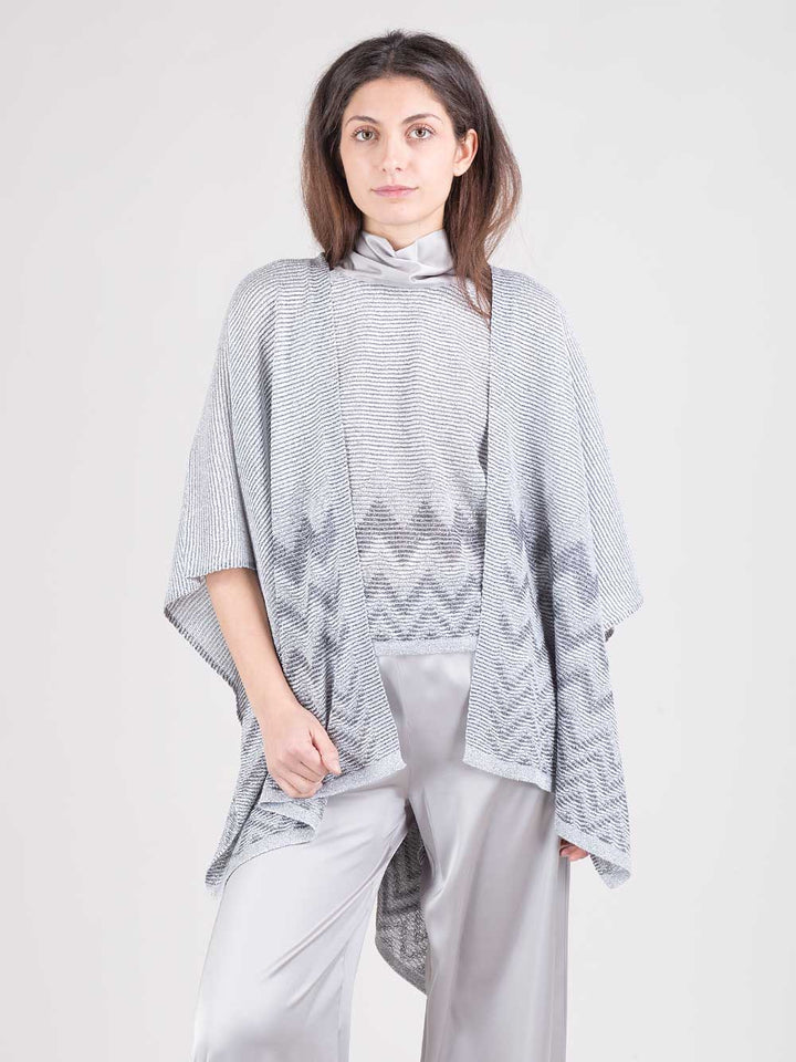Poncho in lurex