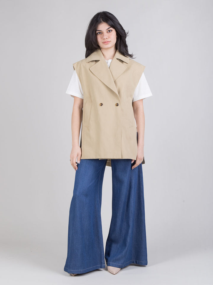 Trench smanicato
