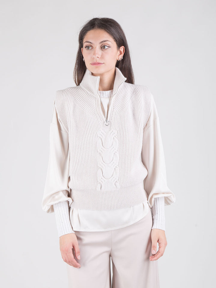 Gilet treccia
