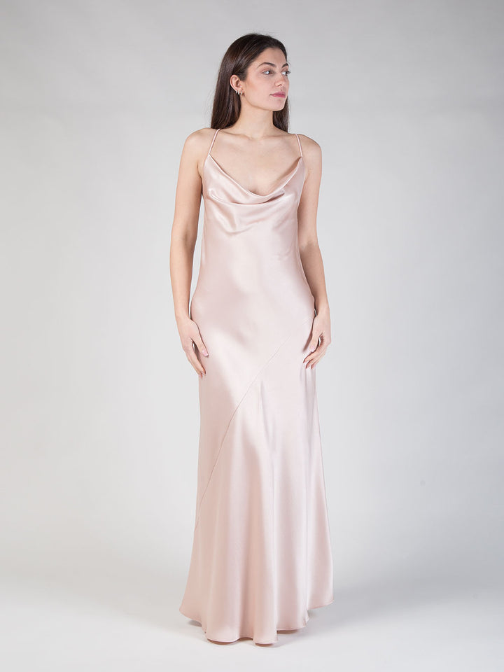Abito lungo satin