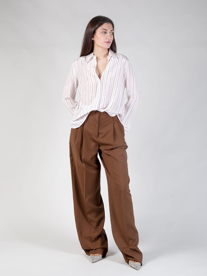 Pantalone bacio fluido in lana