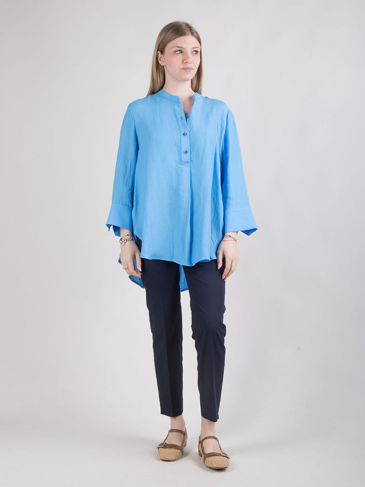 Camicia con collo alla coreana