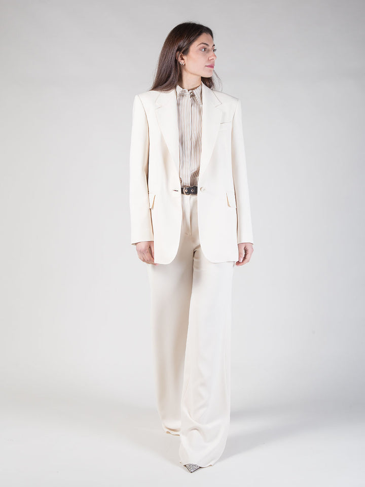 Blazer bosco monopetto in cady