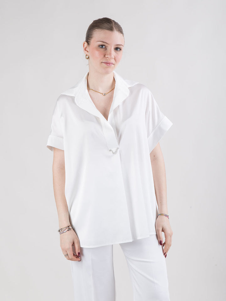 Camicia in raso fluido