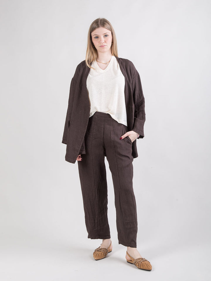Pantalone 7/8 in lino