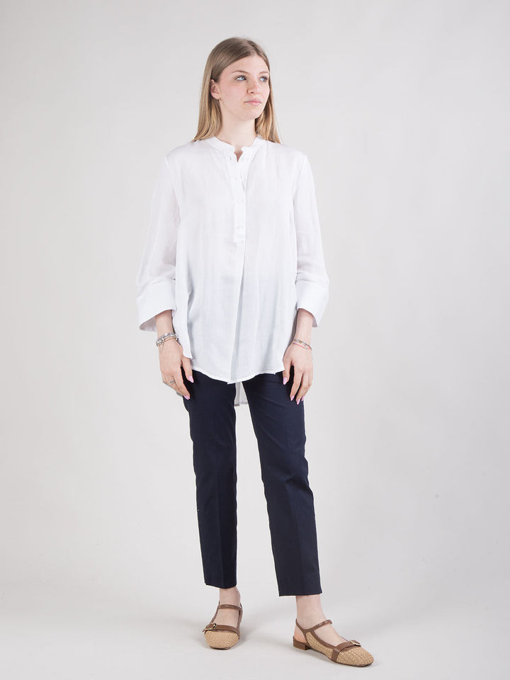 Camicia con collo alla coreana