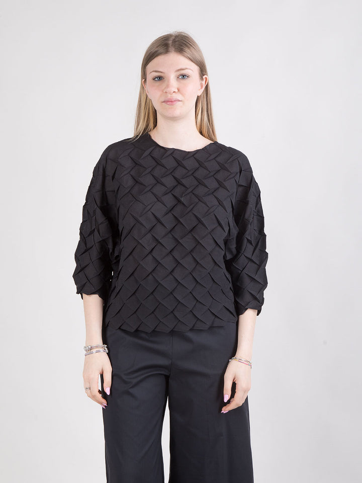 Blusa plissé effetto vaporoso