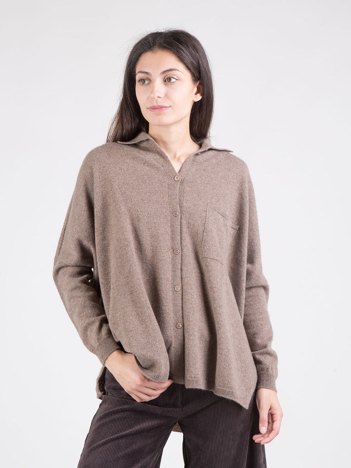 Maxi maglia camicia