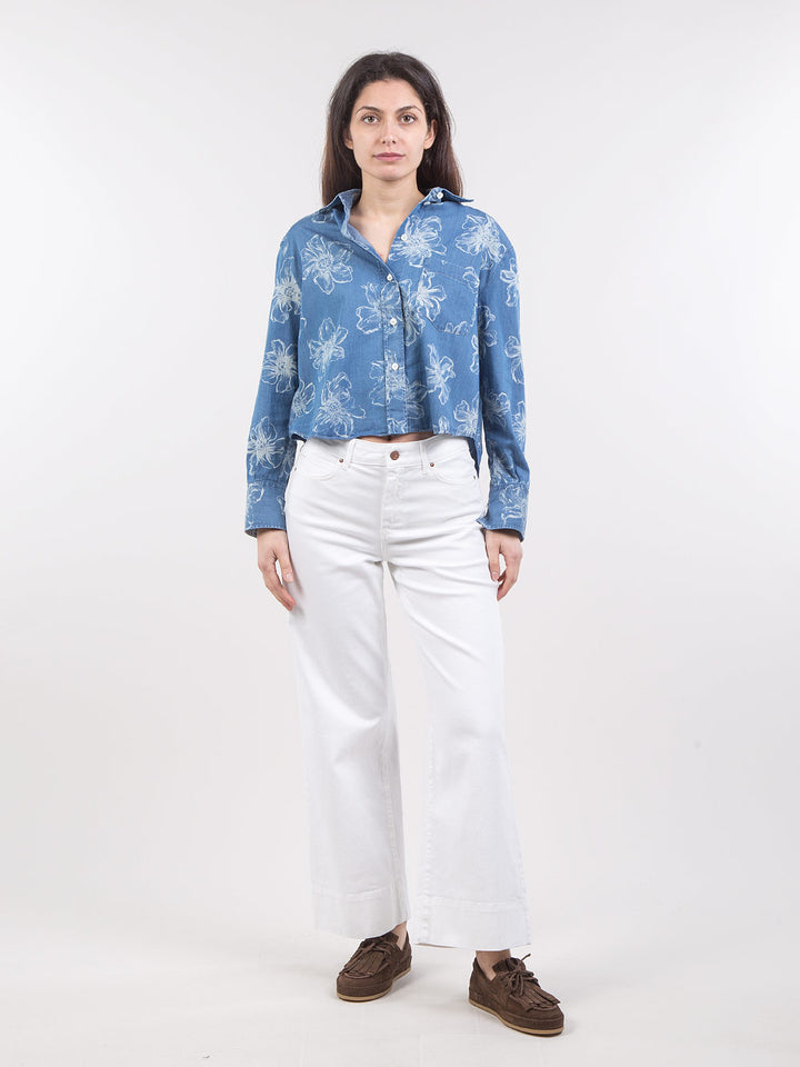 Pantaloni palazzo crop