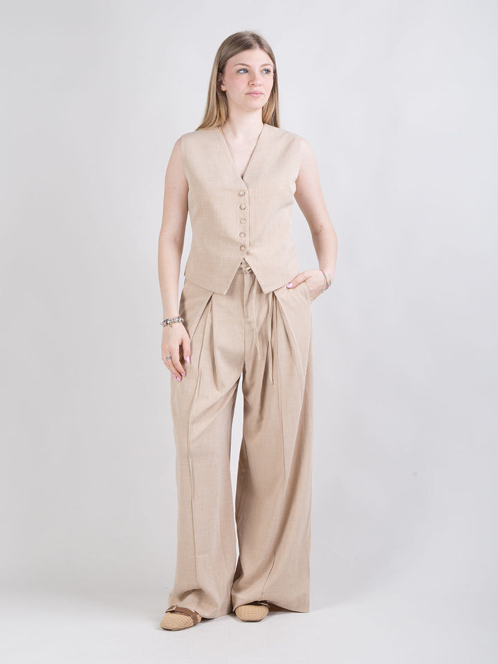 Pantaloni a gamba larga con pinces