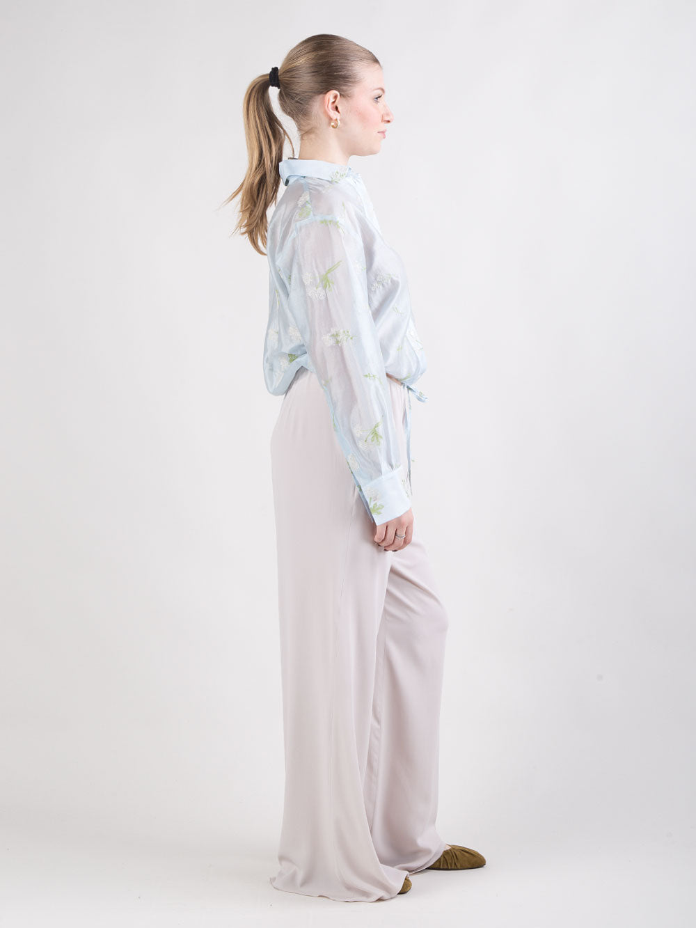 Pantalone misto seta