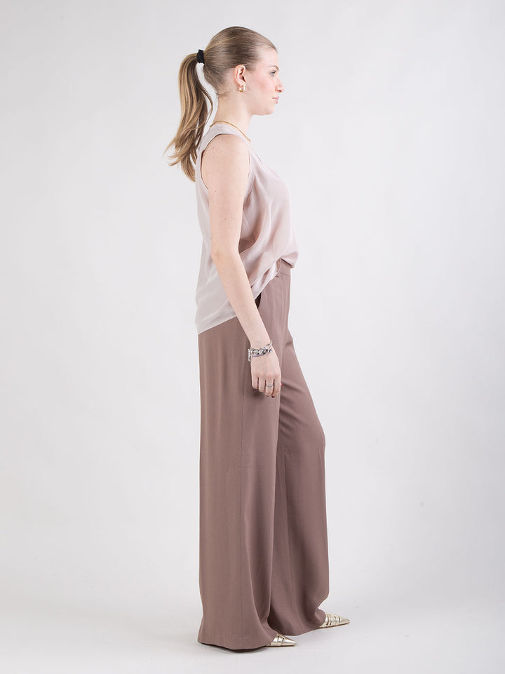 Pantalone in seta lavata