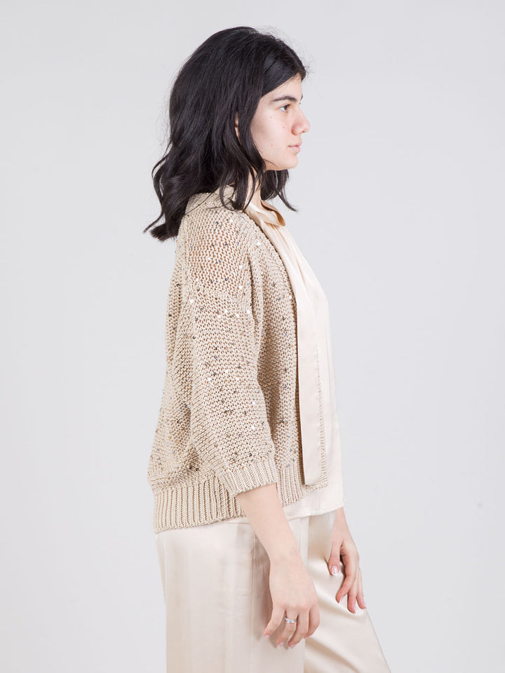 Cardigan con paillettes