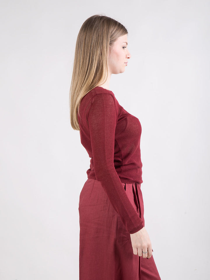 Maglia aderente ciliegia
