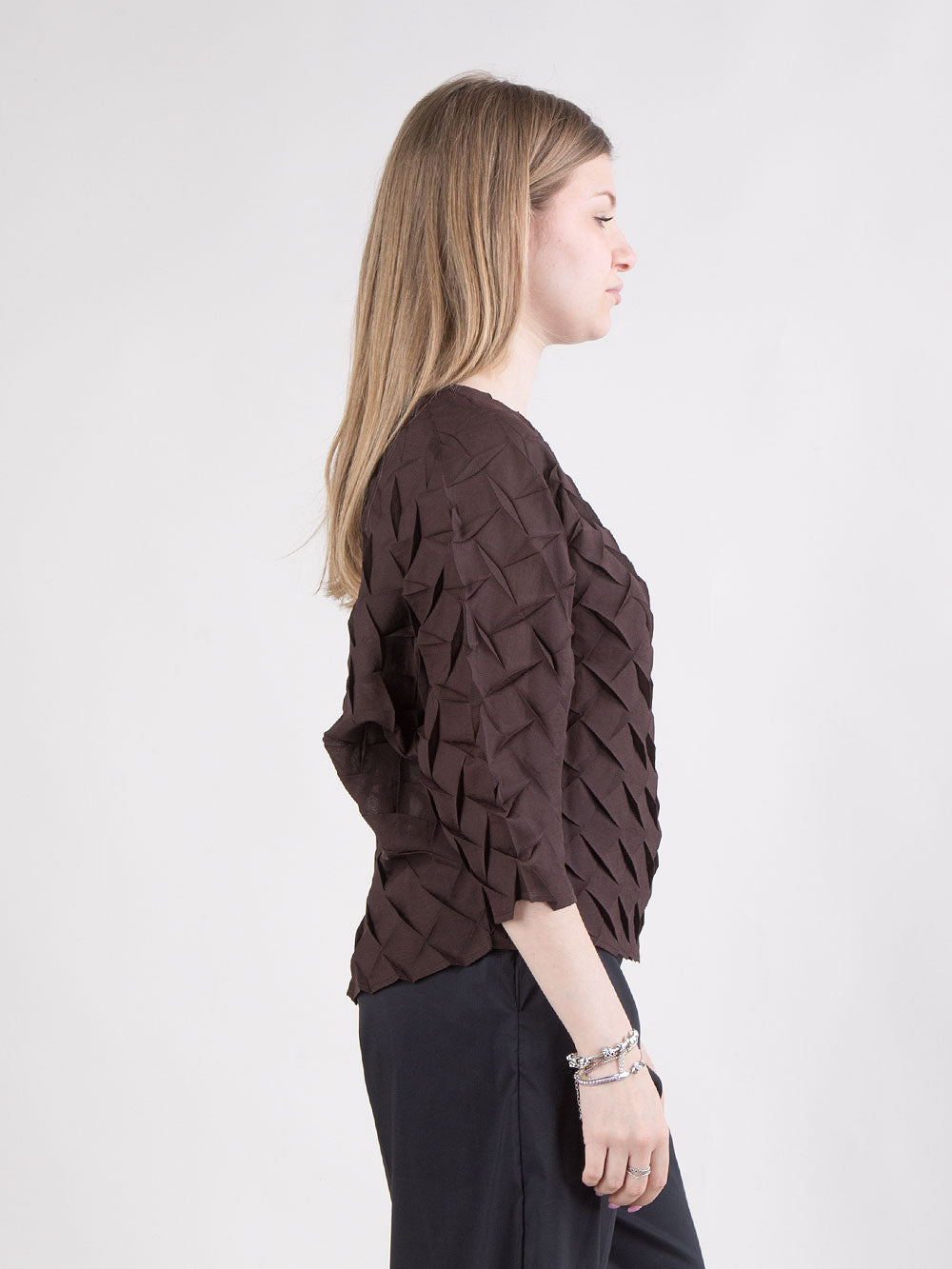 Blusa plissé effetto vaporoso