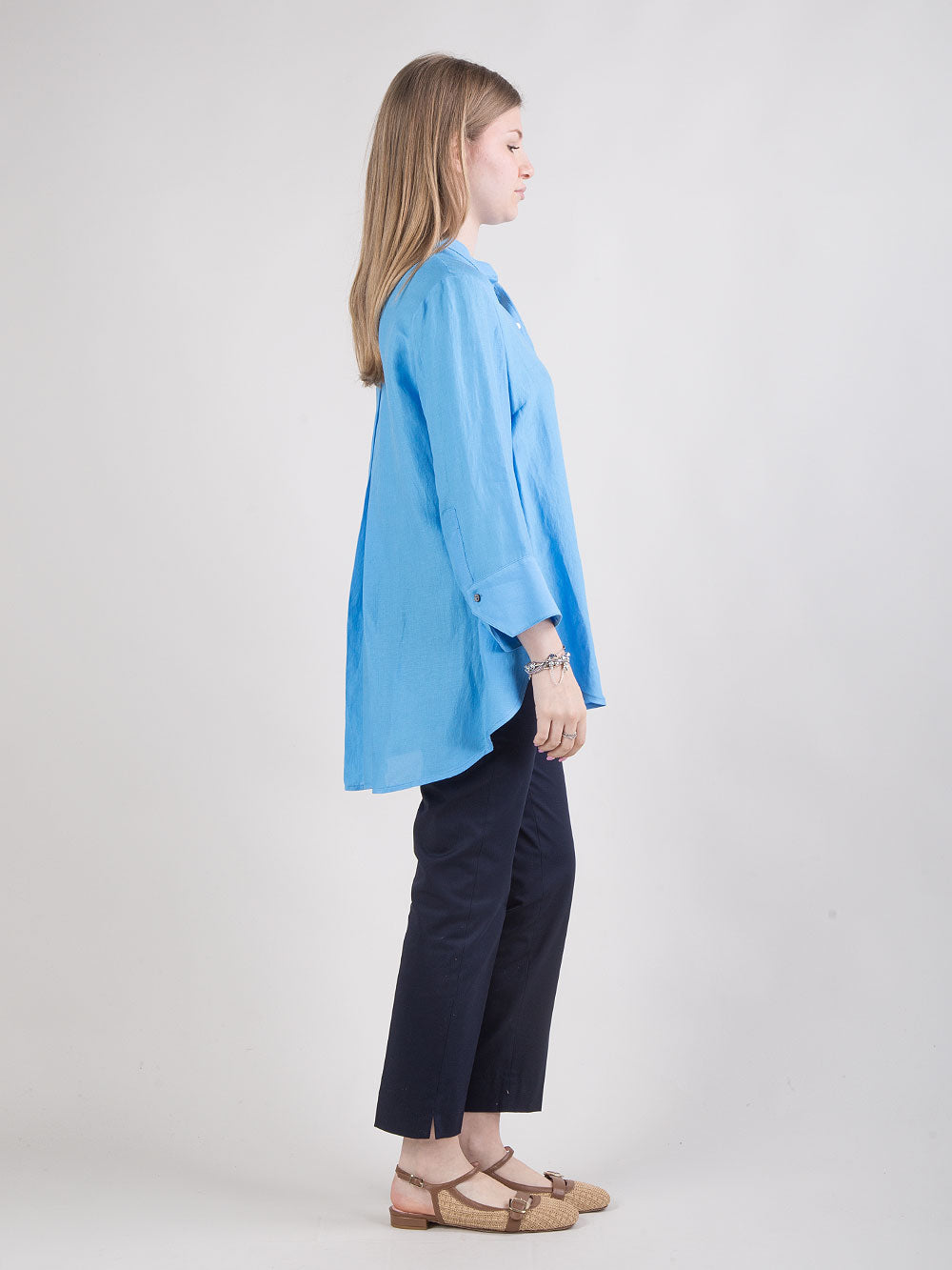 Camicia con collo alla coreana