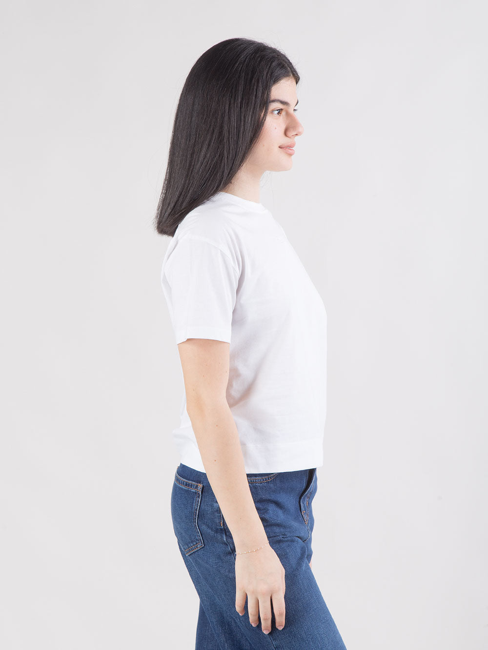 T-shirt regular fit in jersey di cotone con logo ricamato